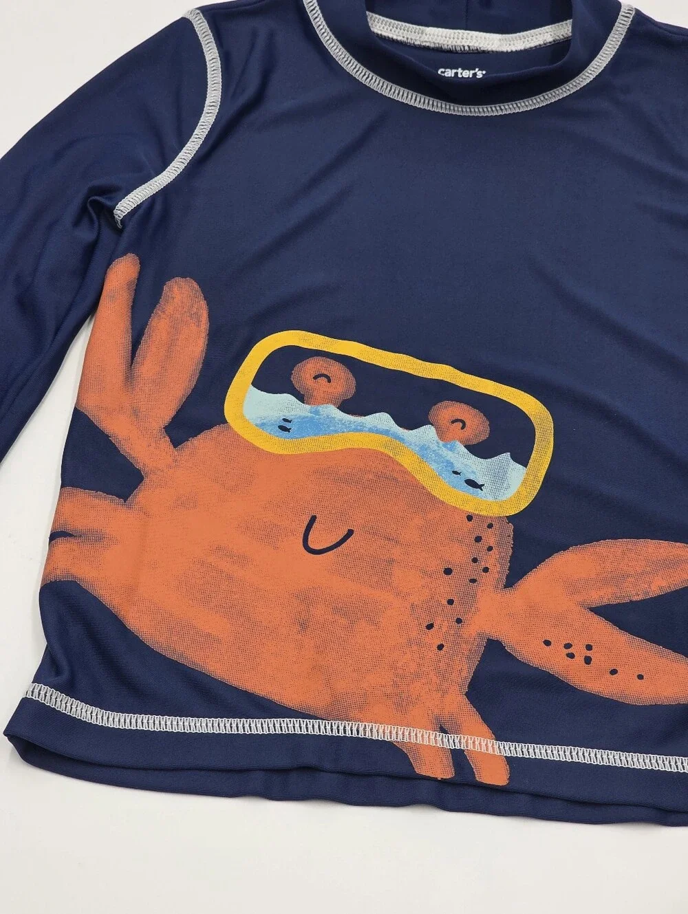 Carter's boys' crab rashguard and swim trunks set size 2T